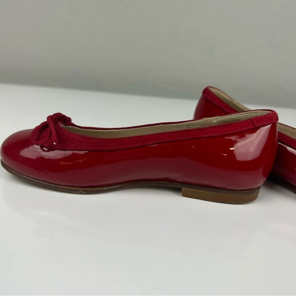 Dior red ballerina flats with bow tops size 25